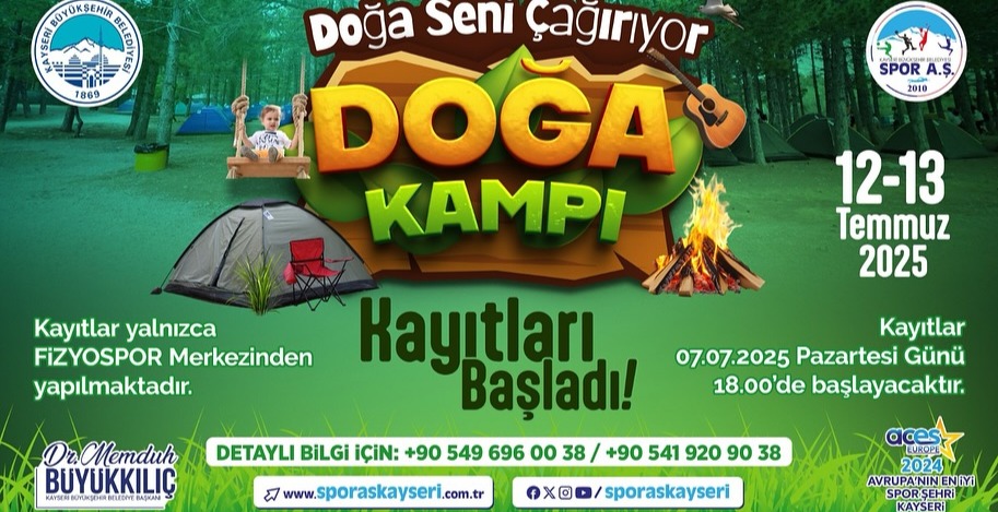 BÜYÜKŞEHİR’İN DOĞA SENİ ÇAĞIRIYOR DOĞA KAMPI KAYITLARI BAŞLADI