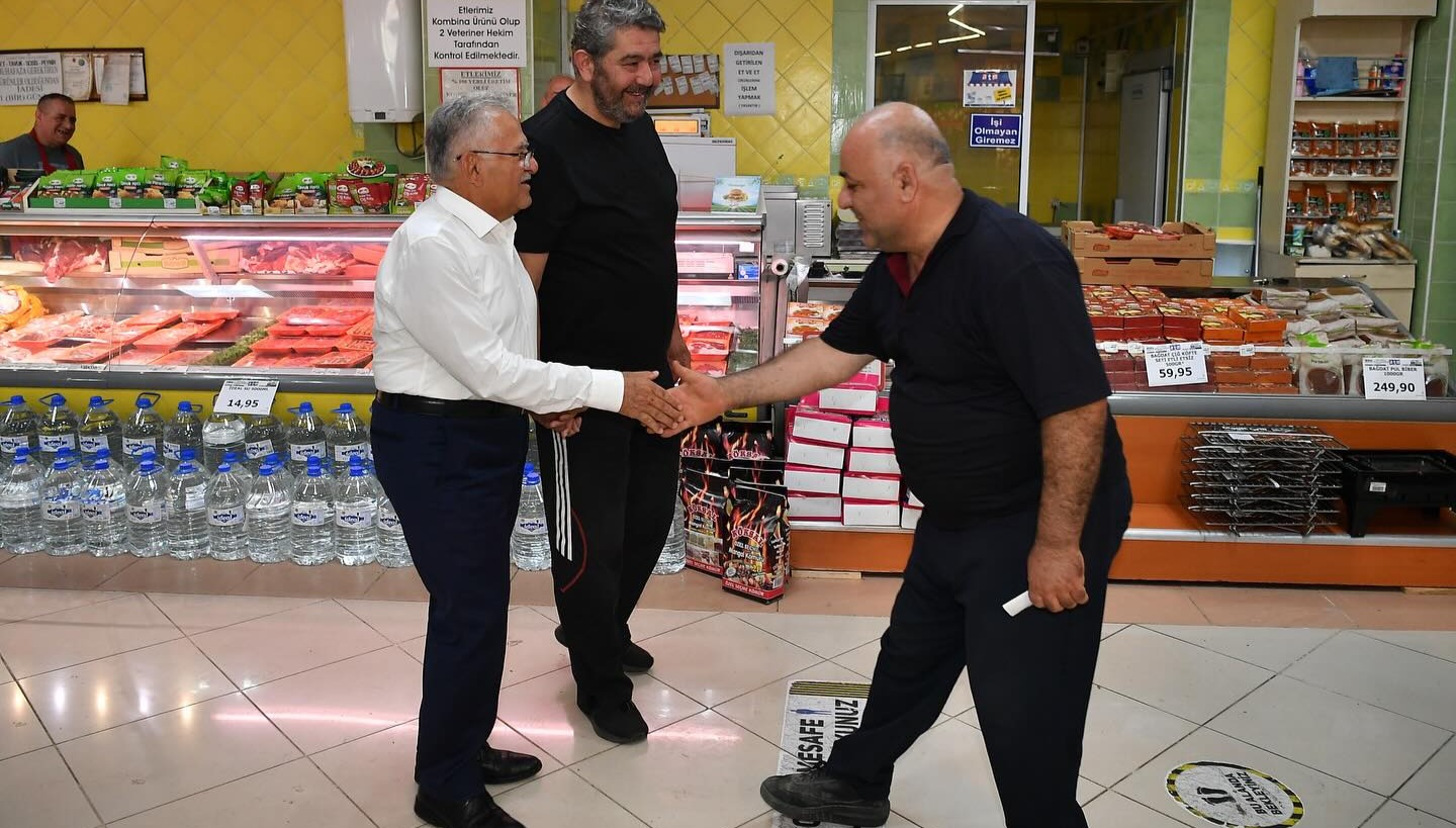 BAŞKAN BÜYÜKKILIÇ’TAN, TALAS’TA ESNAF ZİYARETLERİ