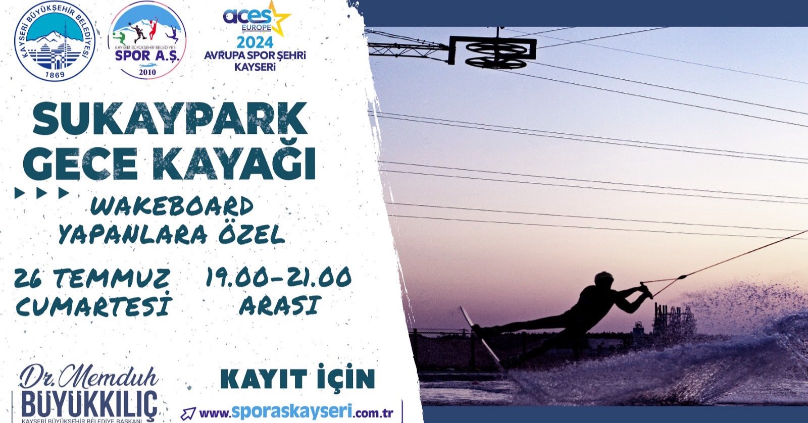 SPOR A.Ş.’DEN YAZ GECELERİNE RENK KATACAK SPOR ETKİNLİĞİ: ‘SUKAY’DA GECE KAYAĞI’