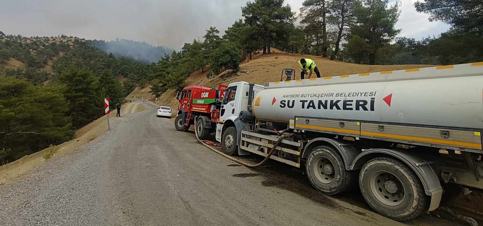 KAYSERİ BÜYÜKŞEHİR BELEDİYESİ’NDEN KAHRAMANMARAŞ’TAKİ ORMAN YANGININA DESTEK