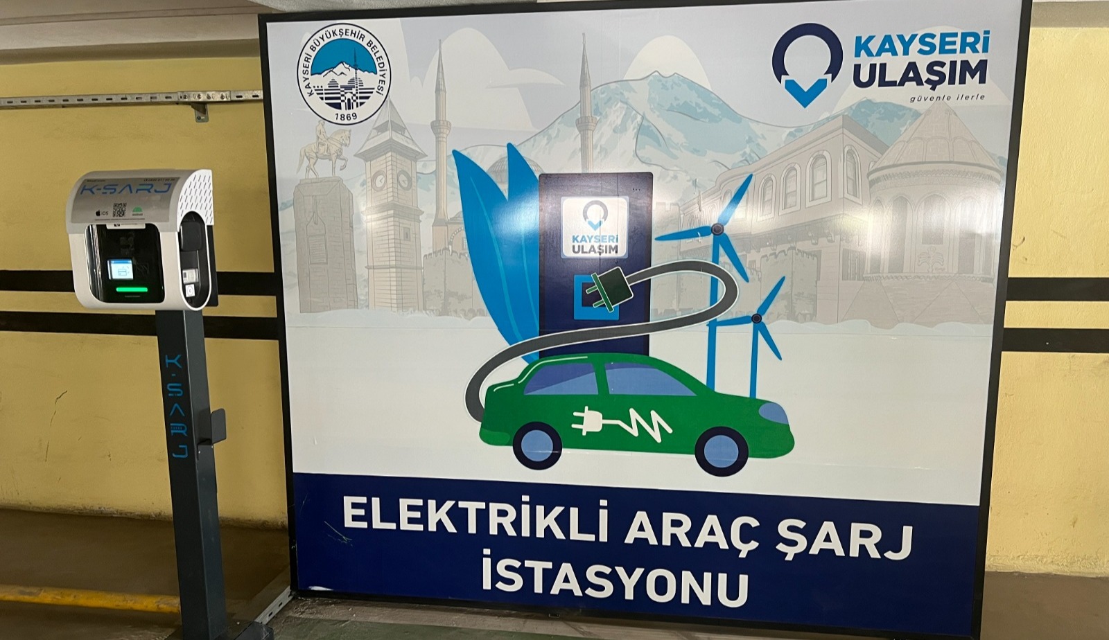 KAYSERİ ULAŞIM A.Ş. OTOPARKLARINA K-ŞARJ DESTEĞİYLE TEMİZ ENERJİ ALTYAPISI