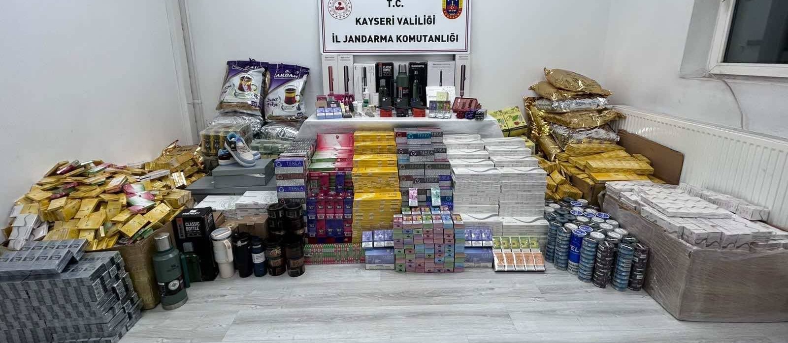 KAYSERİ’DE 20 MİLYON TL’LİK KAÇAK ÜRÜN ELE GEÇİRİLDİ