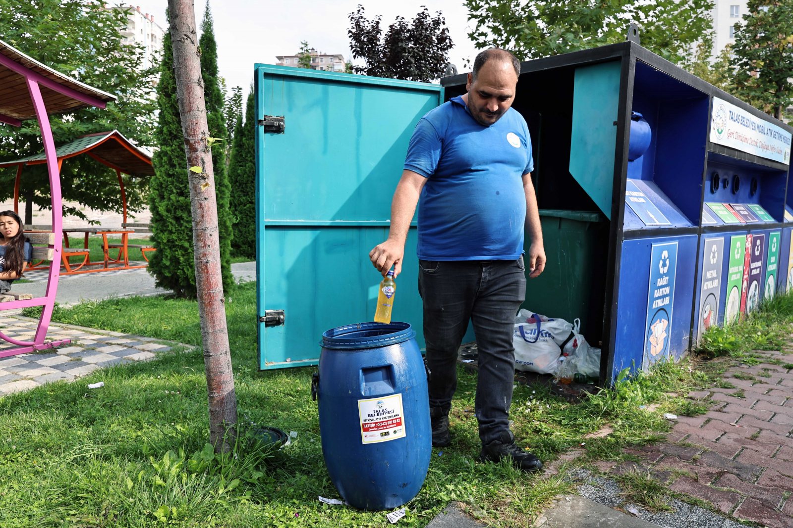 TALAS'TA ATIK YAĞLAR TOPLANIYOR ÇEVRE KORUNUYOR