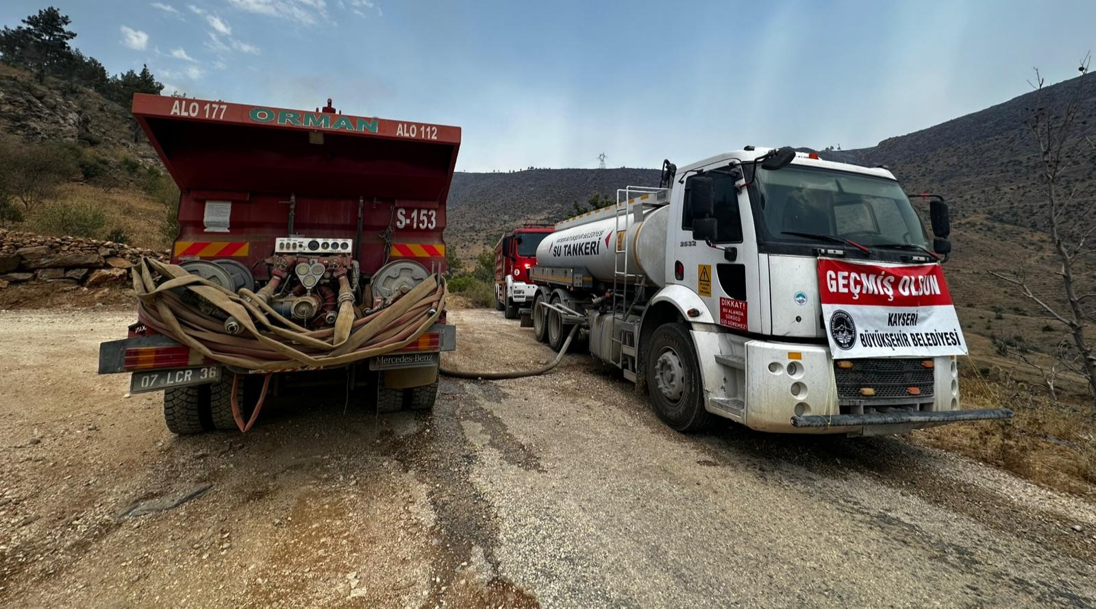 KAYSERİ BÜYÜKŞEHİR’DEN MERSİN’DE YANGIN SÖNDÜRME ÇALIŞMALARINA DESTEK