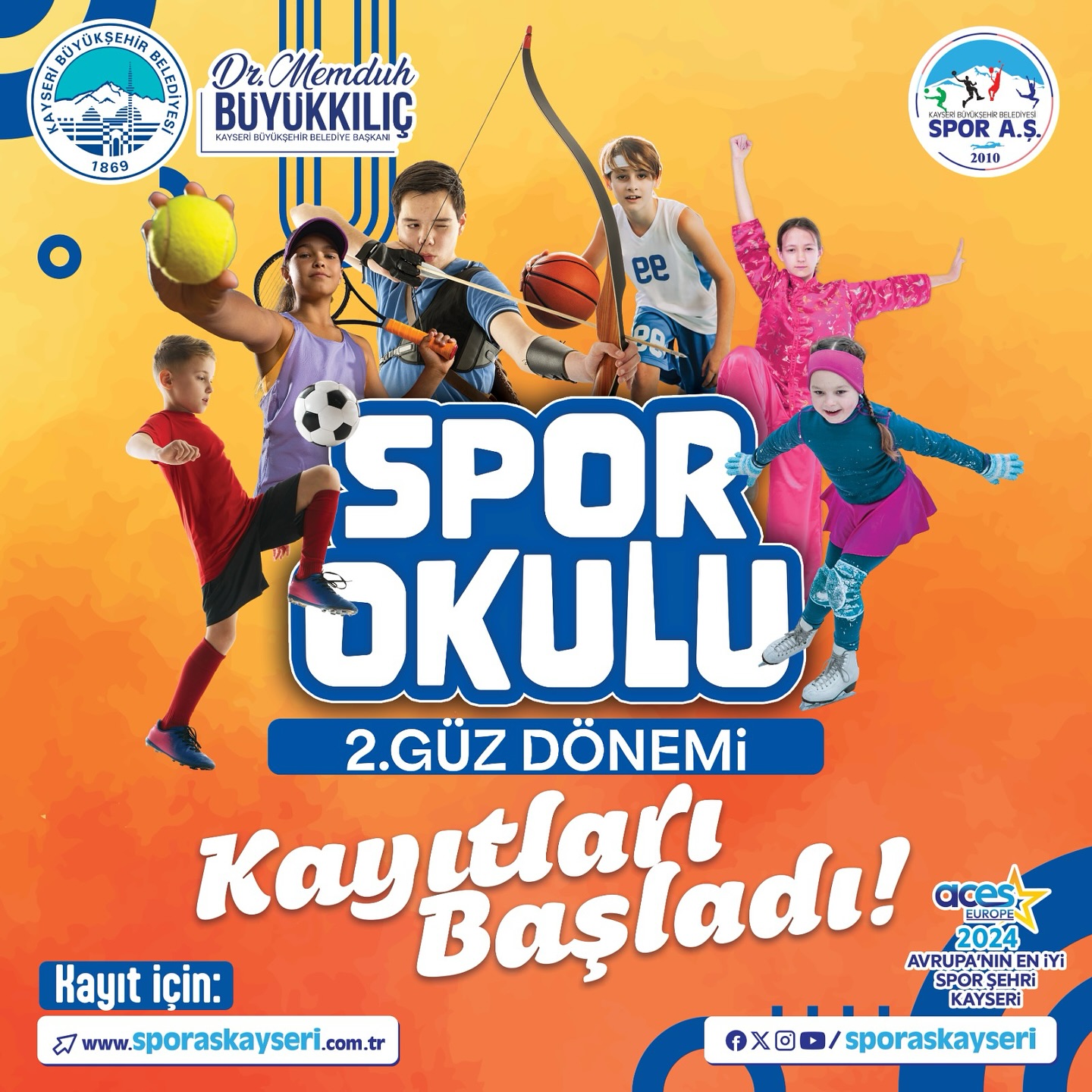 BÜYÜKŞEHİR’İN SPOR OKULLARINDA 2. GÜZ DÖNEMİ KAYITLARI BAŞLADI
