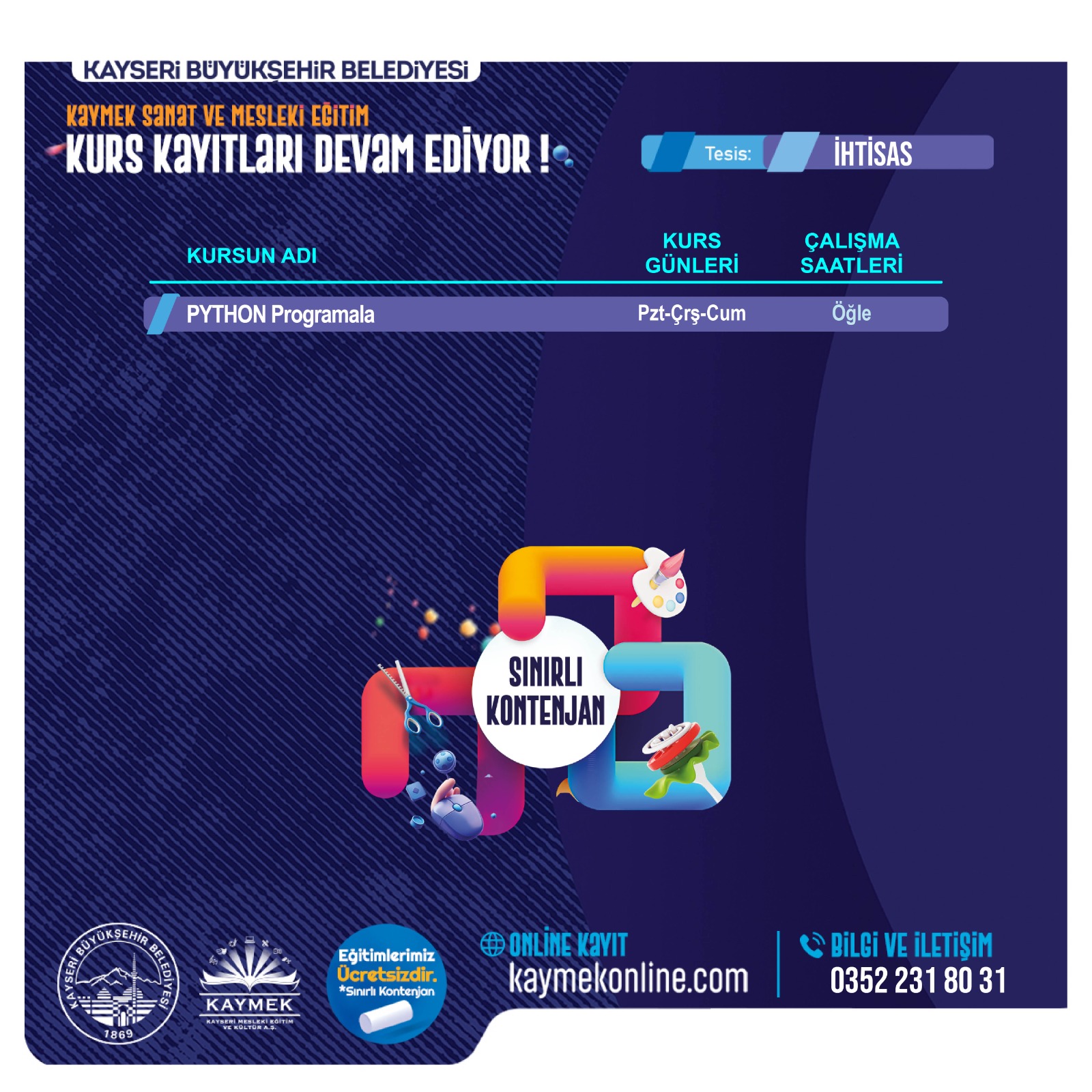 BÜYÜKŞEHİR’DEN ÜCRETSİZ PYTHON PROGRAMLAMA KURSLARI