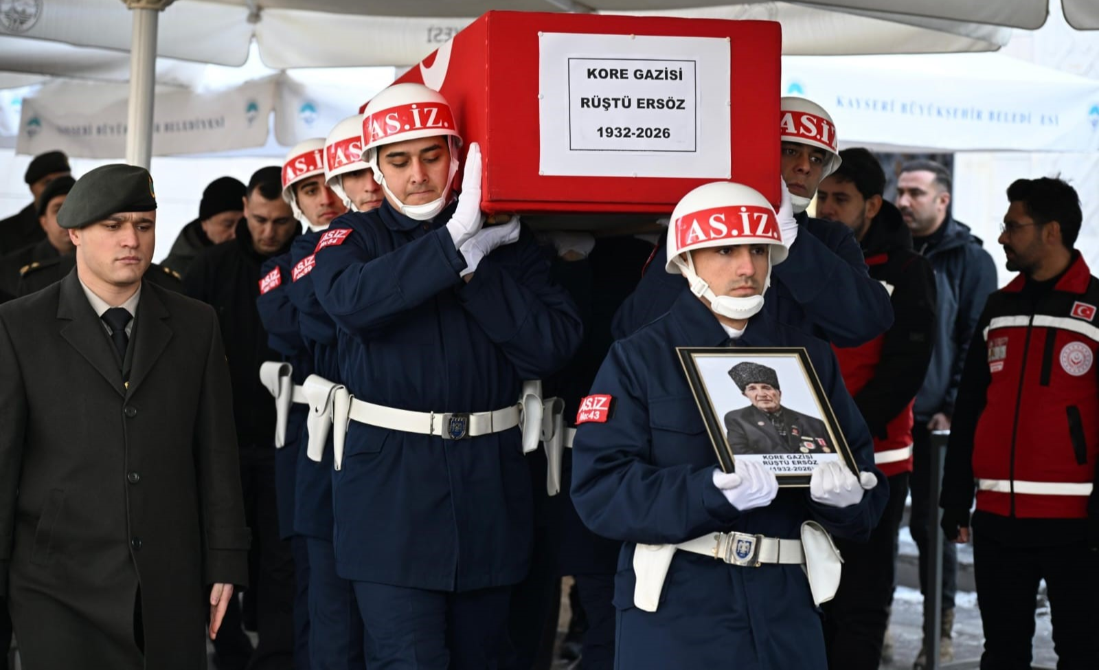 Kayseri'de Kore Gazisi son yolculuğuna uğurlandı 