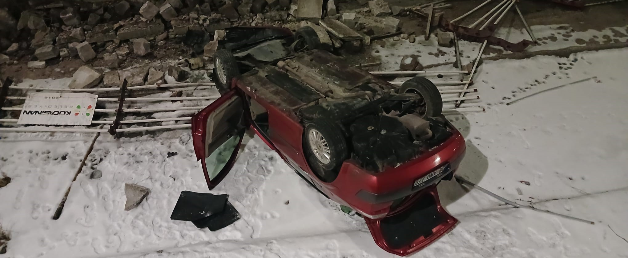 Kayseri’de otomobil sulama kanalına düştü: 1 yaralı