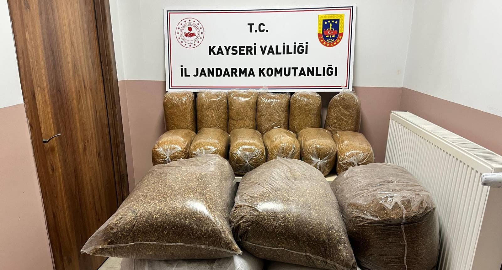 Kayseri’de 600 kilogram kaçak tütün ele geçirildi
