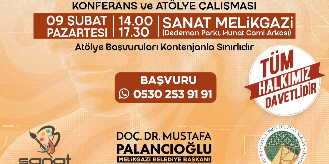 SANAT MELİKGAZİ’DE KONFERANS VE ATÖLYE BİR ARADA YAPILACAK