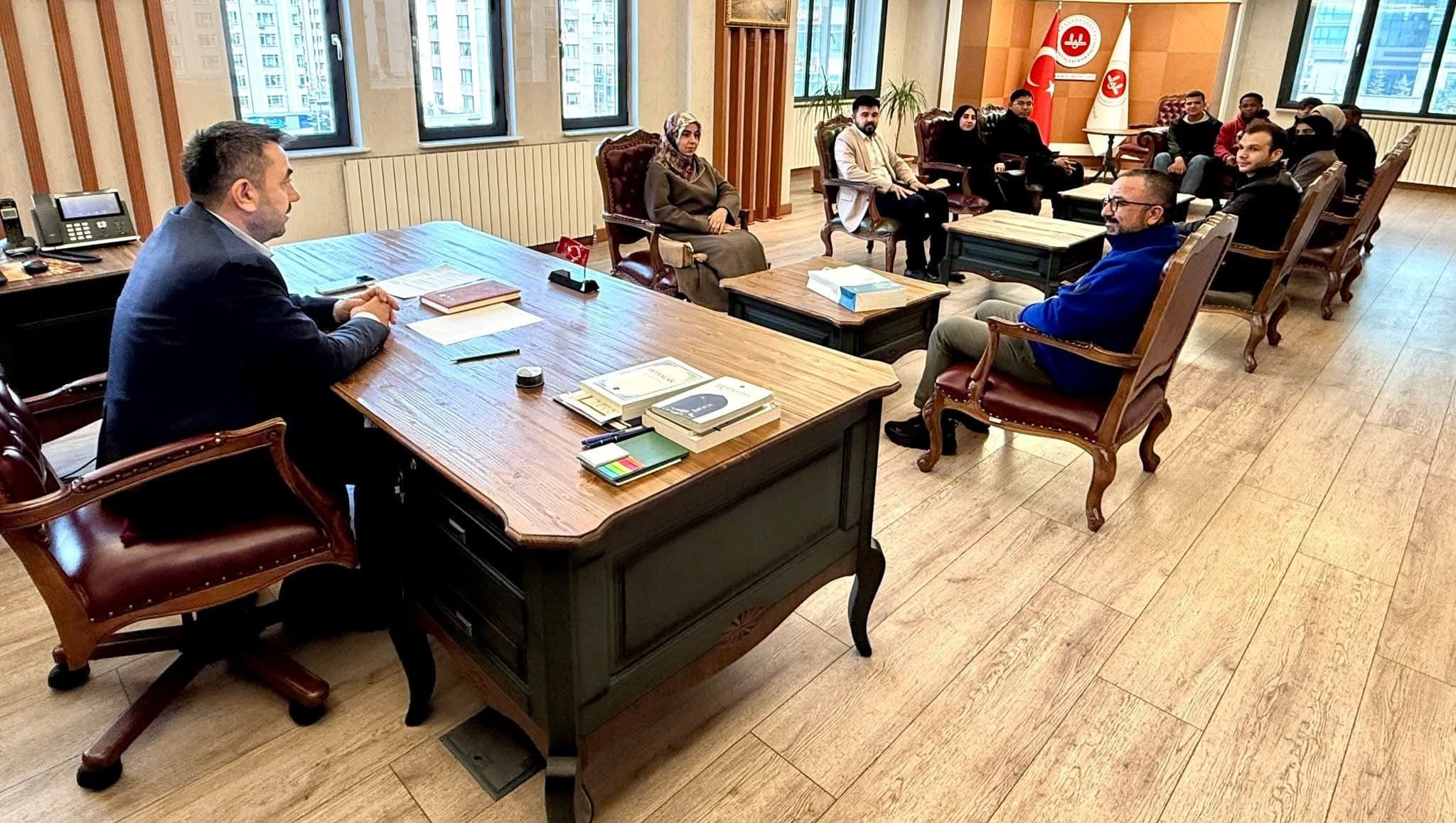 Diyanet’in 102’nci yılında öğrencilerden İl Müftüsü Ayvaz’a ziyaret