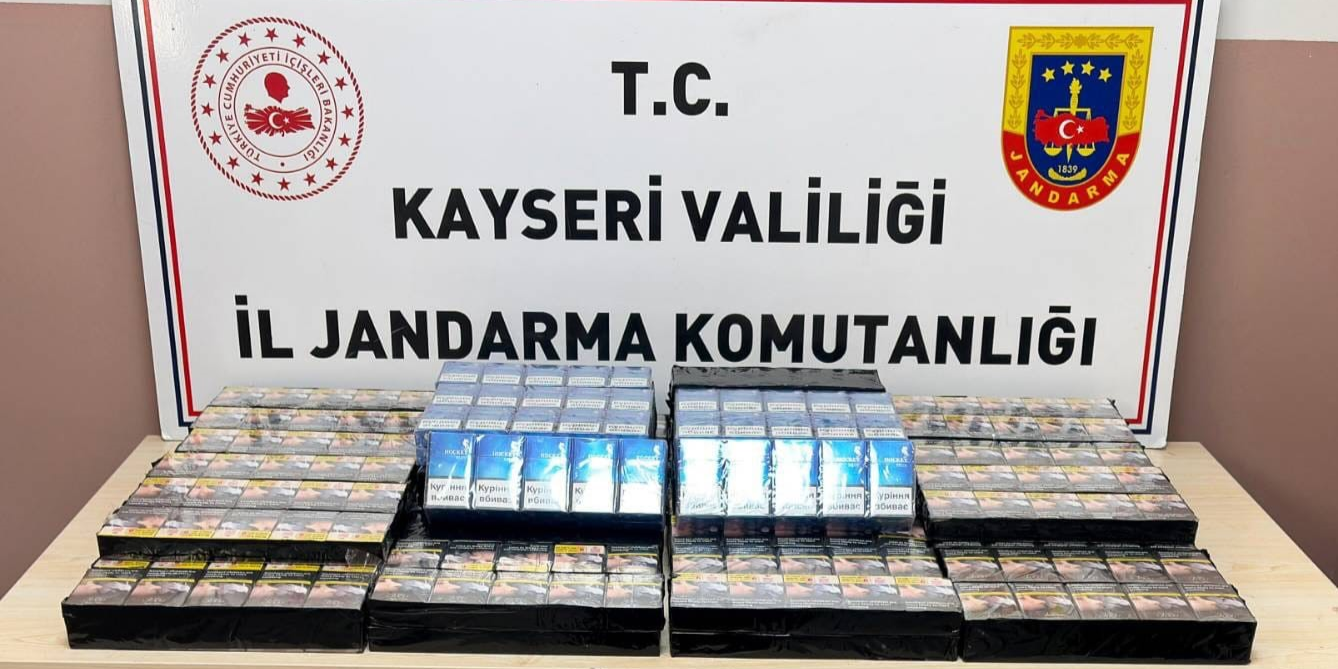 Kayseri'de 570 paket kaçak sigara ele geçirildi 