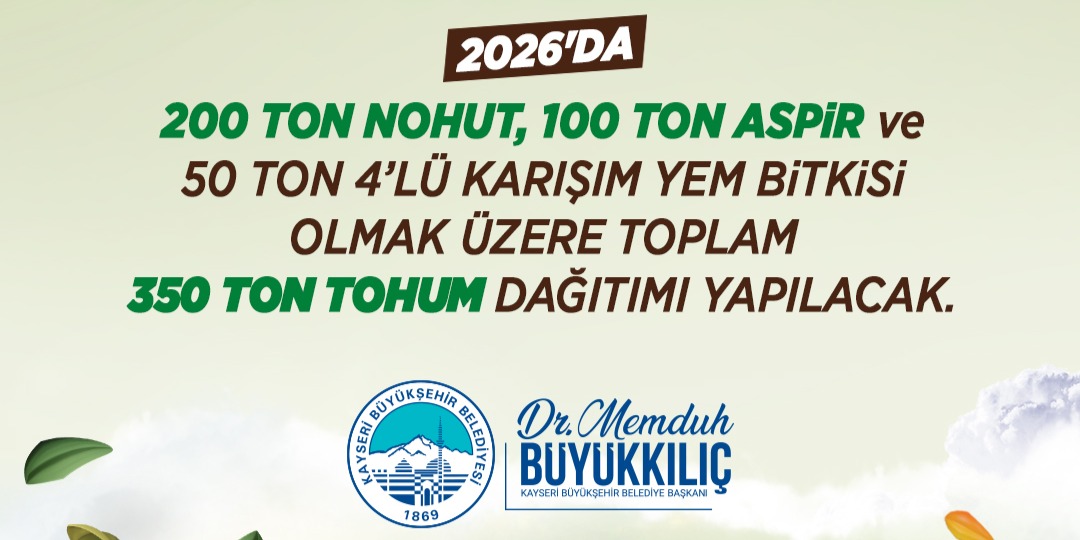 BÜYÜKŞEHİR’İN 2026 TOHUM DESTEĞİ BAŞLIYOR: BAŞKAN BÜYÜKKILIÇ’TAN ÜRETİCİYE GÜÇLÜ DESTEK