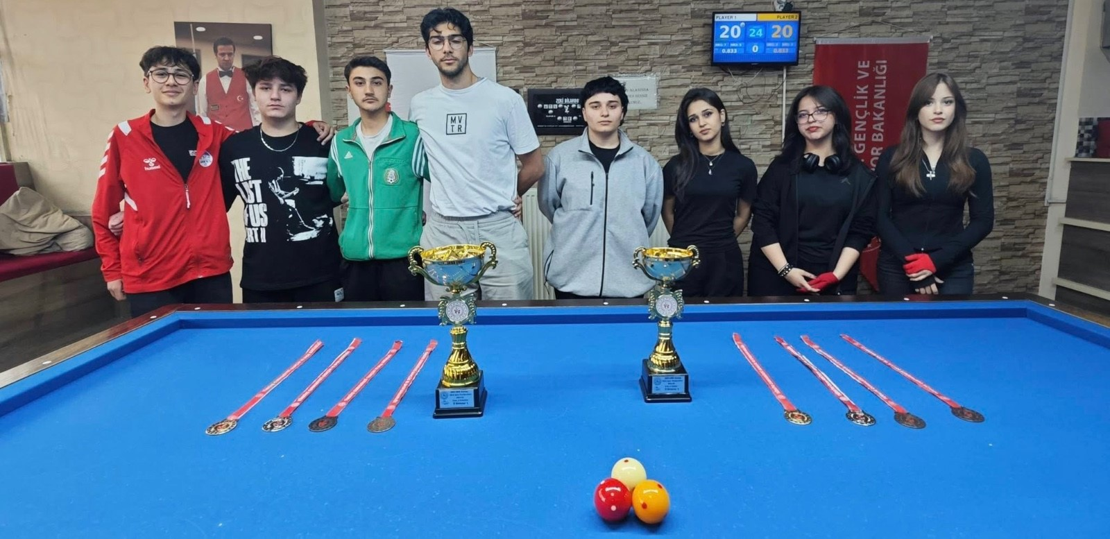 Bilardo Gençler İl Birinciliği müsabakaları tamamlandı