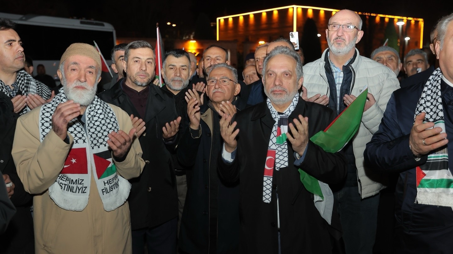 Kayseri’de “Filistin’i Unutma Yürüyüşü” düzenlendi