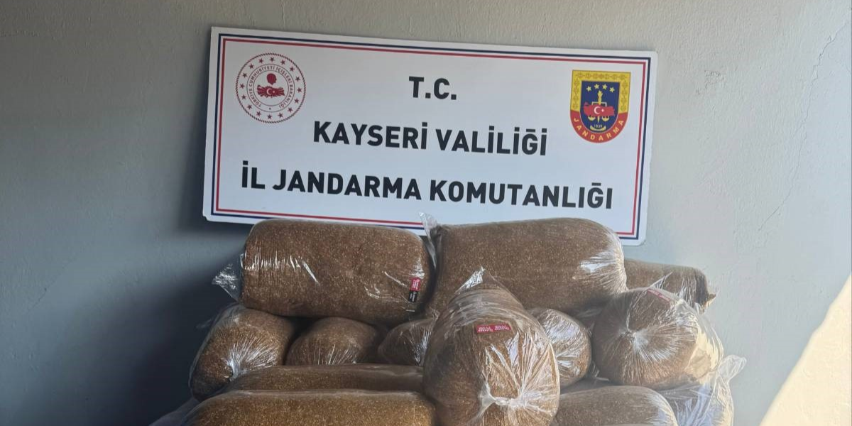 Kayseri’de 350 kilo kaçak tütün ele geçirildi