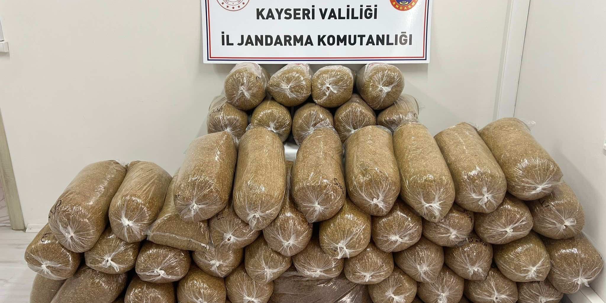 Kayseri’de 285 Kilo Kaçak Tütün Ele Geçirildi