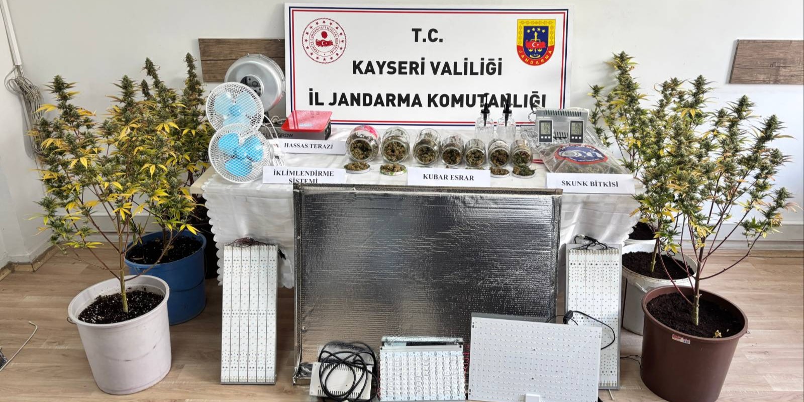 Kayseri’de uyuşturucu operasyonu: 1 gözaltı