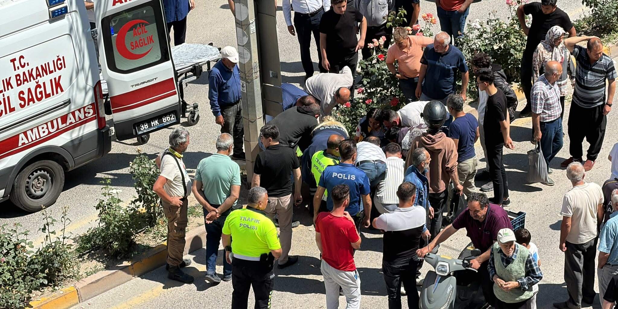 Yahyalı’da motosiklet kazasında 1 yaralı