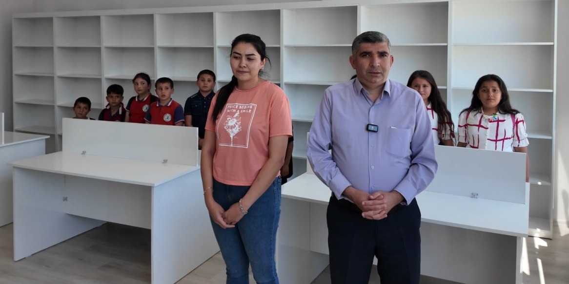 Öğrenci dostu Büyükşehir, Akkışla’da ilkokul kütüphanesi’ni dizayn etti