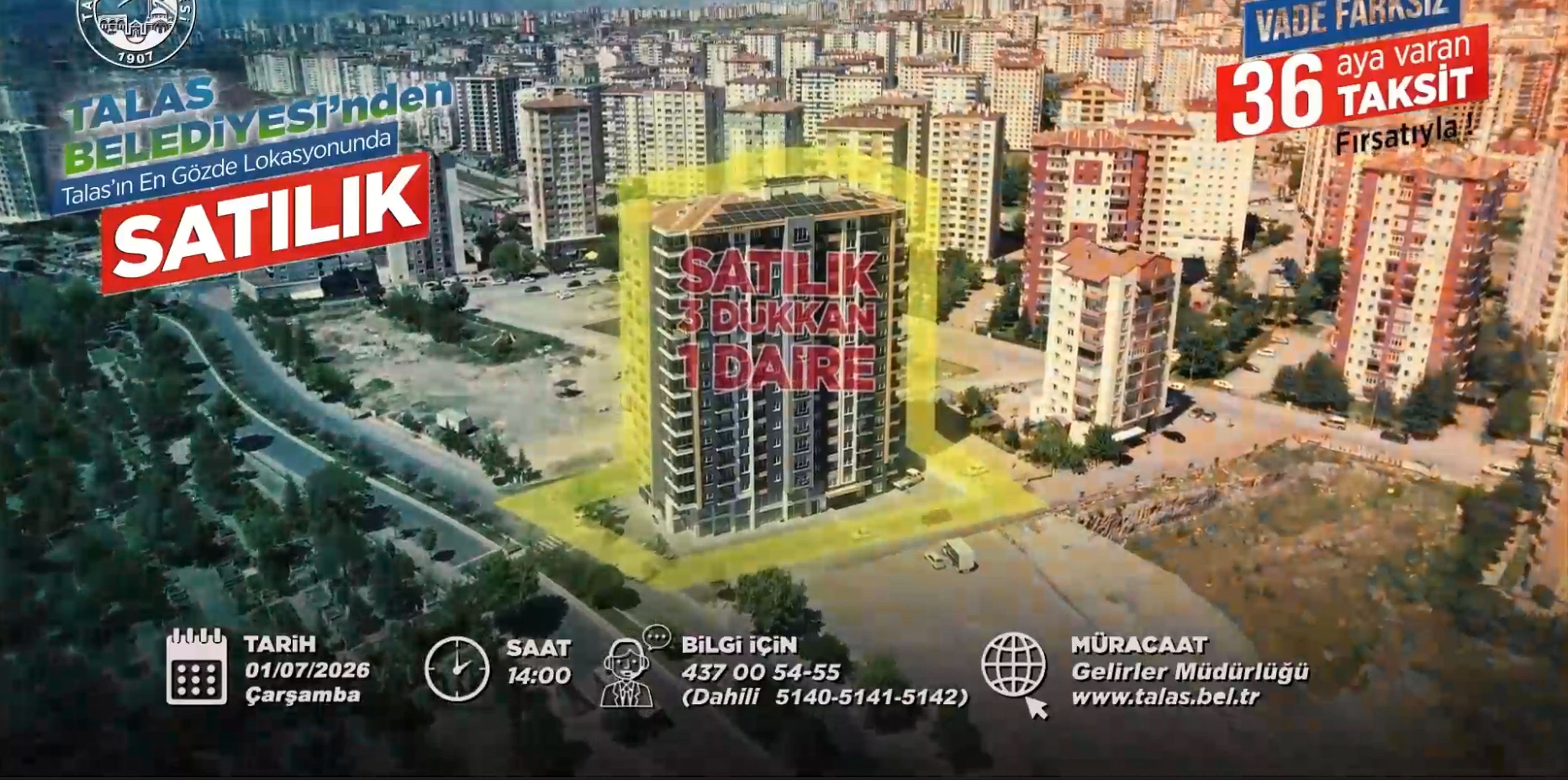 Talas’ta konut, ticaret ve villa arsası fırsatına sayılı günler
