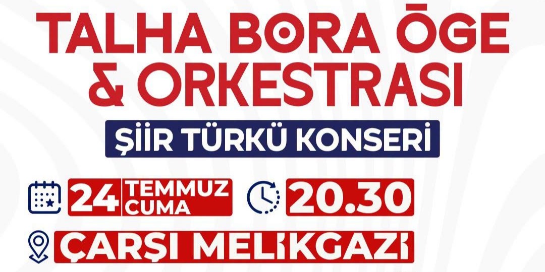 Çarşı Melikgazi’den şiir ve türkü sesleri yükselecek!
