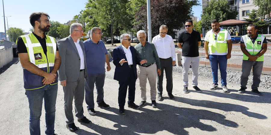 Başkan Büyükkılıç, DSİ-Yeni Sanayi Katlı Kavşağı Projesi’nde incelemelerde bulundu