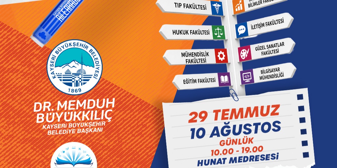 Kayseri Büyükşehir’den üniversite adaylarına ücretsiz YKS tercih danışmanlığı desteği