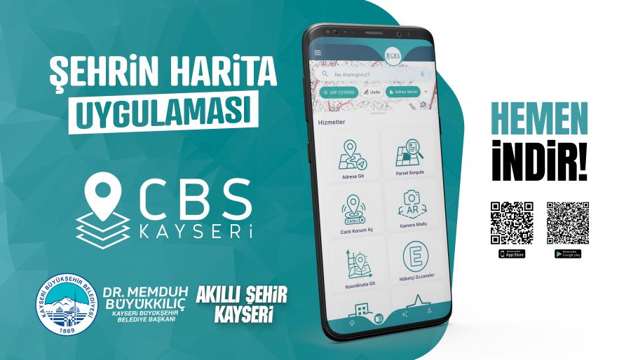Kayseri Büyükşehir’den akıllı şehircilikte güçlü dijital hamle: Cbs Kayseri Mobil uygulaması