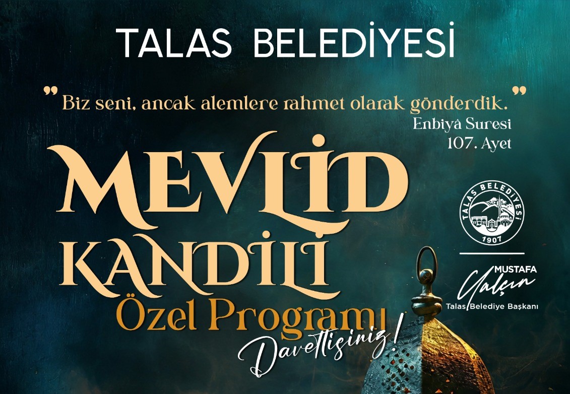 Talas’ta mevlid Kandili özel programı