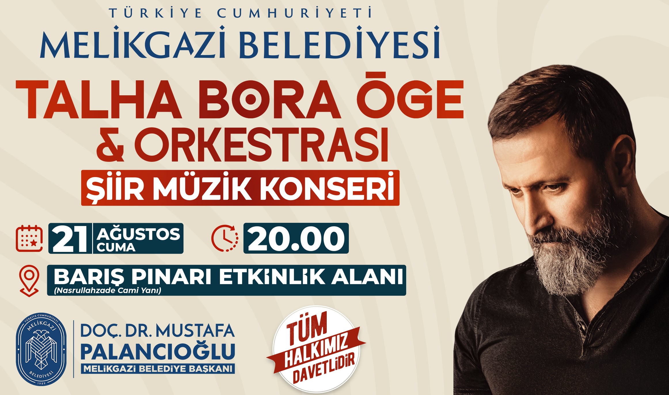 Melikgazi’de şiir ve türkü dolu geceye davet
