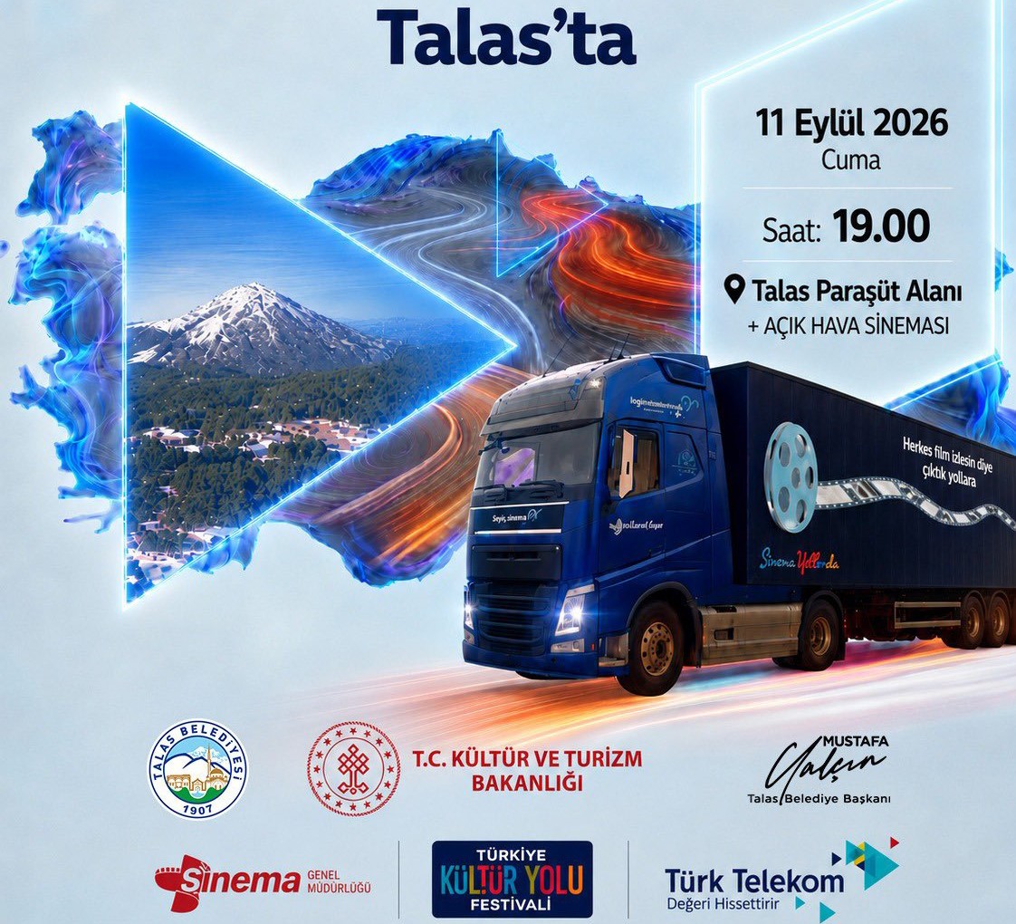Sinema tırı bu kez Talas’ta