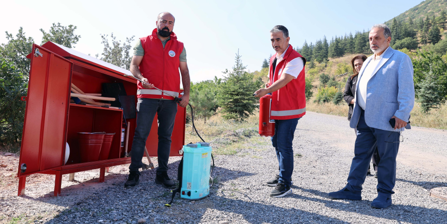 Talas’ta yangına karşı ‘Yangın kalkanı’