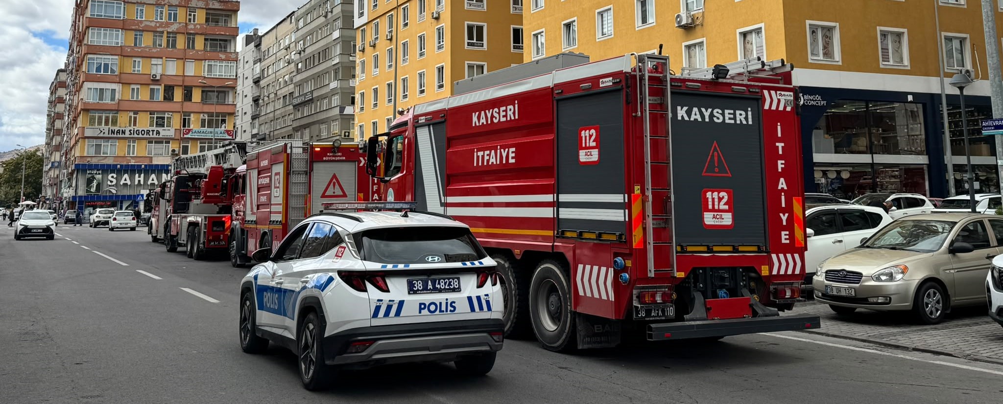 Kayseri’de iş yerinde baca yangını