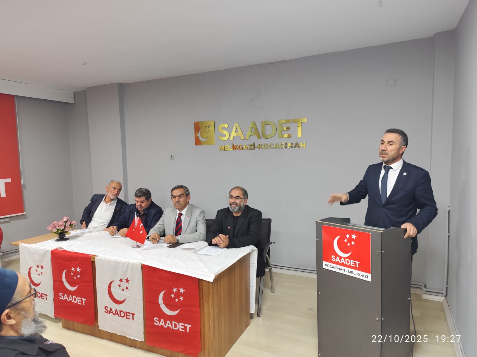 Saadet Partisi Melikgazi İlçe Başkanlığı Ekim Ayı Genişletilmiş İlçe Divan Toplantısı Gerçekleştirildi
