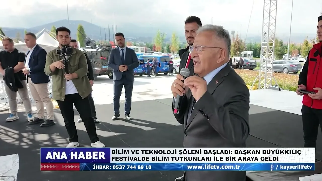 BİLİM VE TEKNOLOJİ ŞÖLENİ BAŞLADI BAŞKAN BÜYÜKKILIÇ, FESTİVALDE BİLİM TUTKUNLARI İLE BİR ARAYA GE