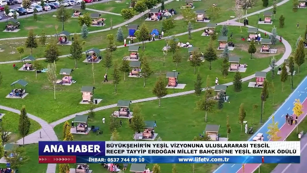 BÜYÜKŞEHİR’İN YEŞİL VİZYONUNA ULUSLARARASI TESCİL RECEP TAYYİP ERDOĞAN MİLLET BAHÇESİ’NE YEŞİL BA